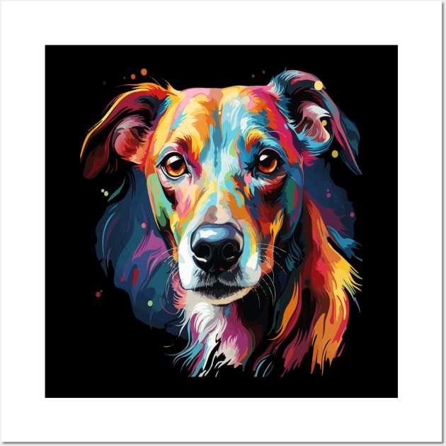 Whippet Rainbow Wall Art by JH Mart